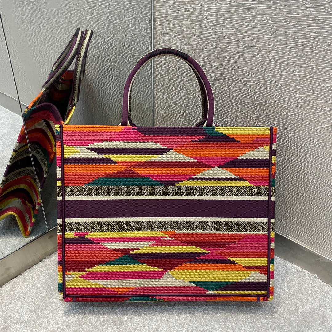 DI Large Book Tote Canvas Multicolor For Women Bag Size 42cm/16in CD