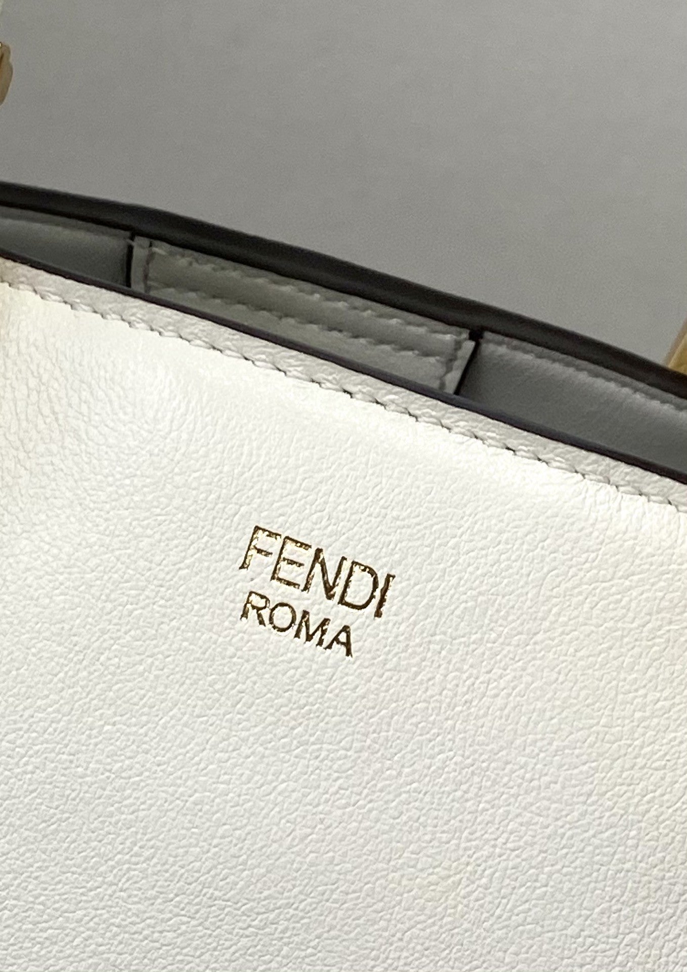 FI Small FF Tote Shoulder White Bag For Woman 30cm/12in