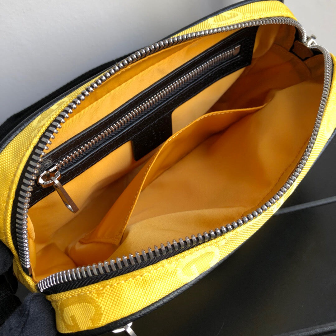 gg Off The Grid Belt Bag Yellow gg ECONYL® For Men 9.5in/24cm gg