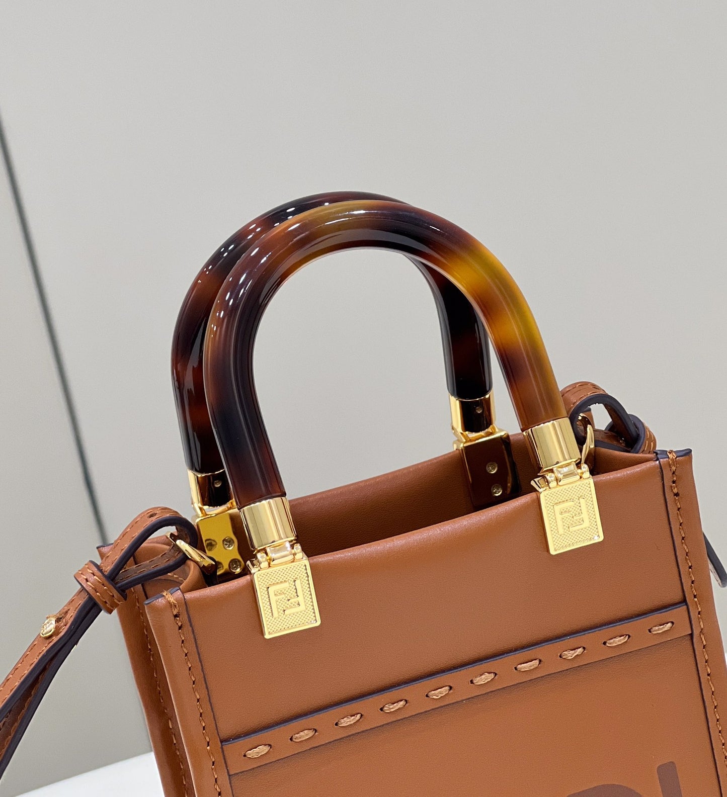 FI Sunshine Shopper Brown Mini Bag For Woman 13cm/5in