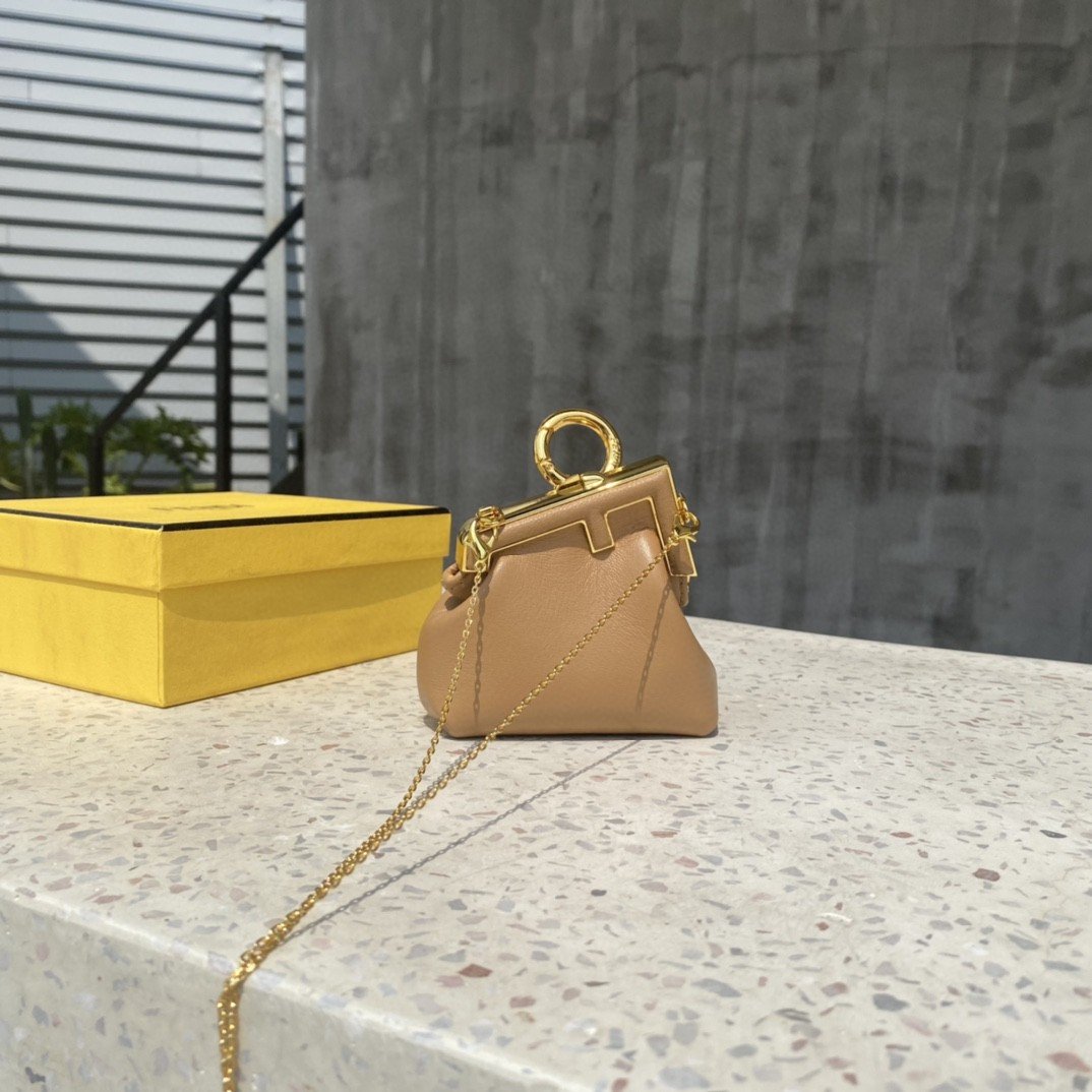 FI Nano First Charm Light Brown Bag For Woman 10cm/4in