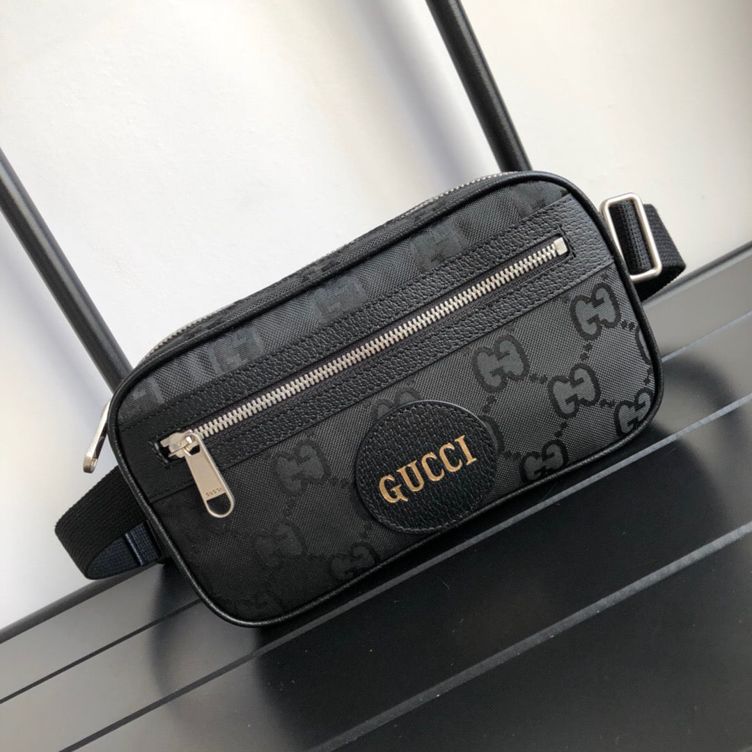 gg Off The Grid Belt Bag Black gg ECONYL® For Men 9.5in/24cm gg 631341 H9HBN 1000