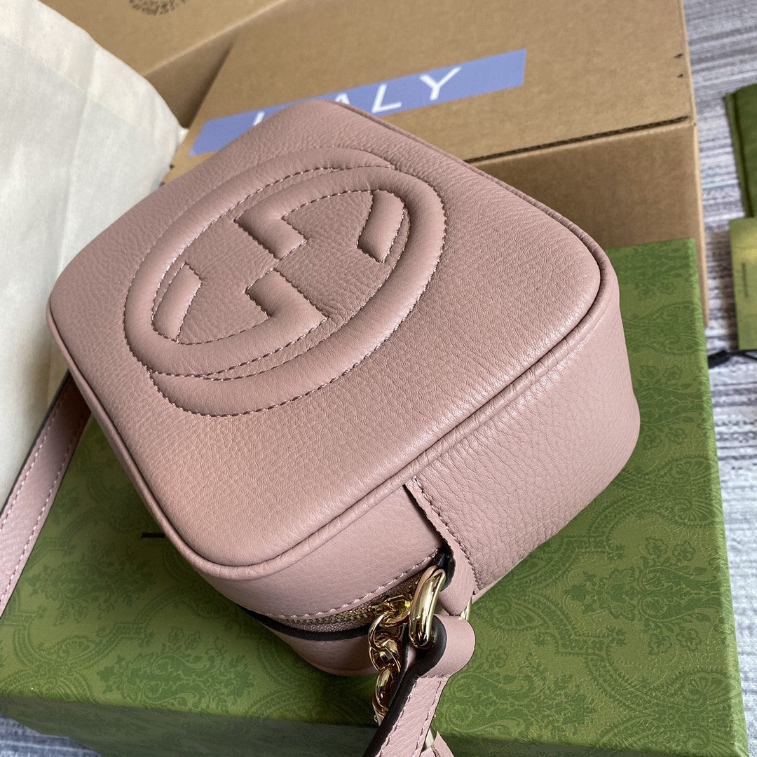 gg Soho Small Disco Bag Dust Pink For Women, Women’s Bags, Shoulder And Crossbody Bags 8in/21cm gg 308364