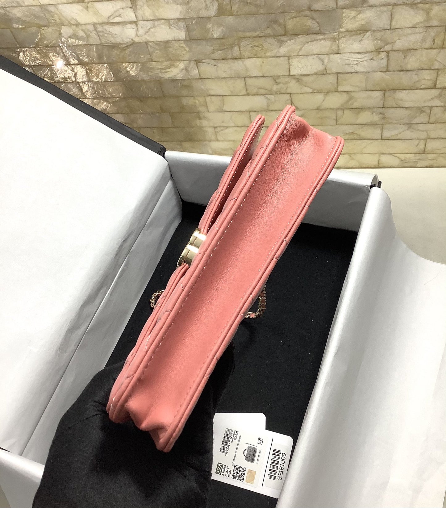 ChanelHand-Held Oblique Cross Bag PiNike For Women, Women’s Bags 6.7in/19cm