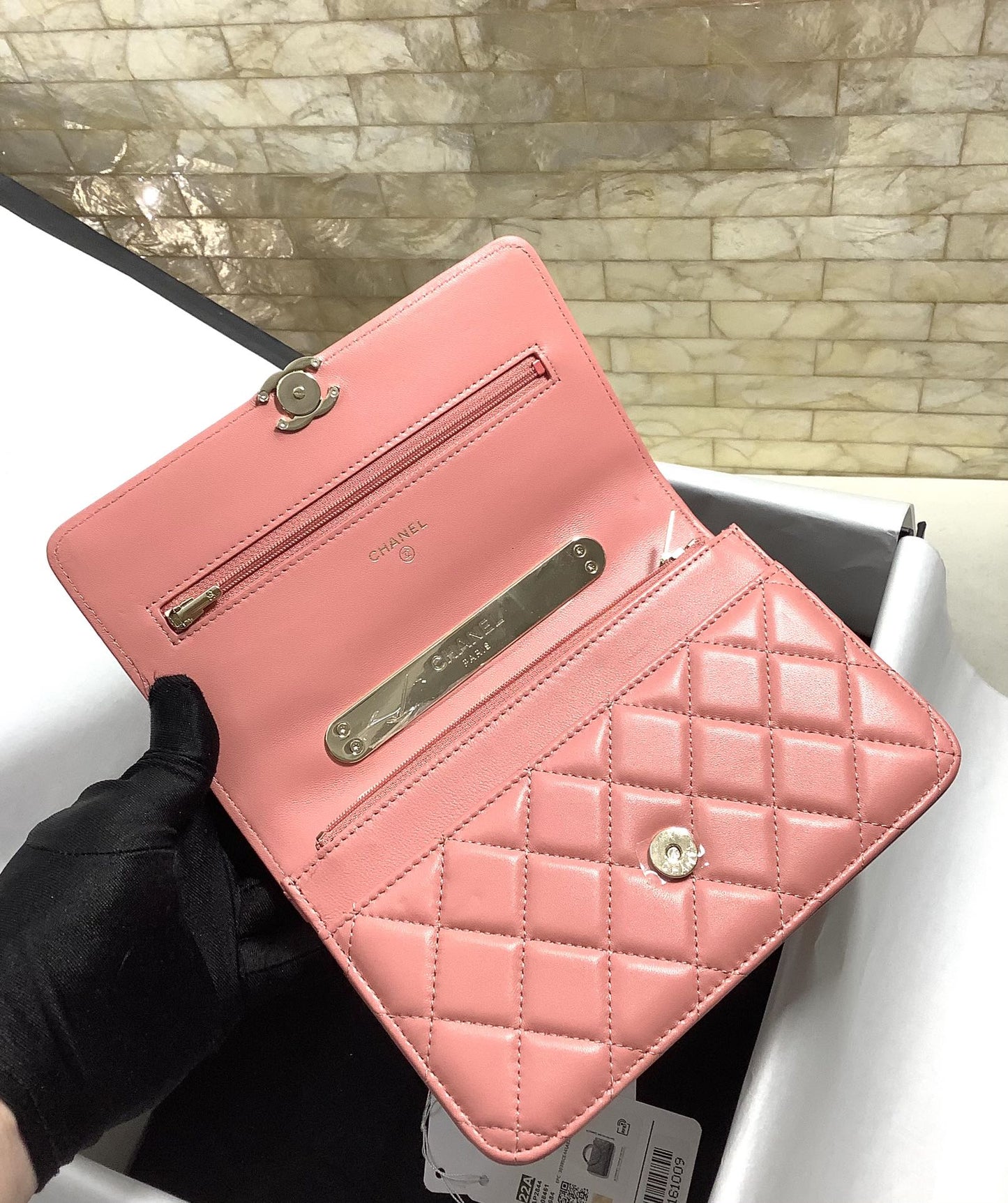 ChanelHand-Held Oblique Cross Bag PiNike For Women, Women’s Bags 6.7in/19cm