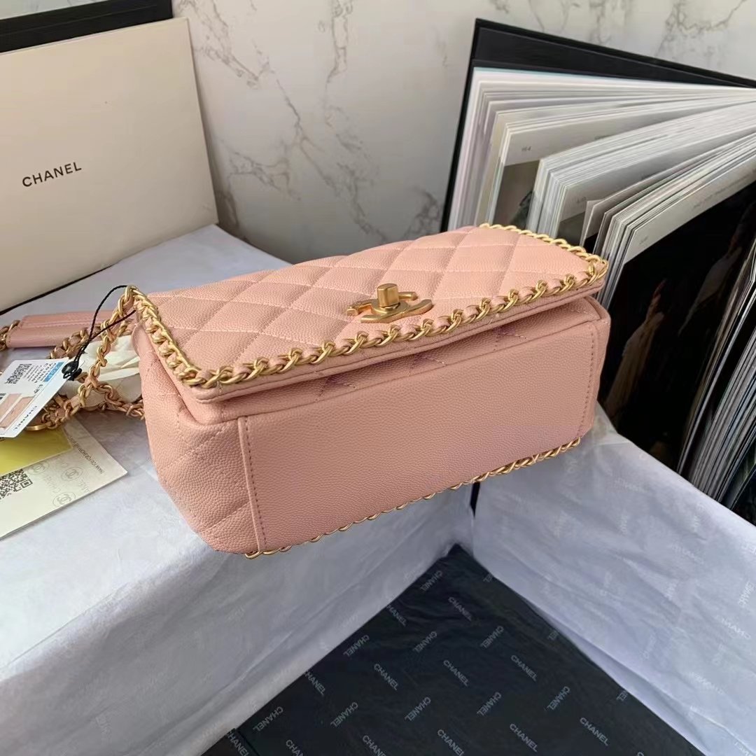 ChanelFlapbag With Chain Light PiNike For Women, Women’s Bags 8.3in/21cm