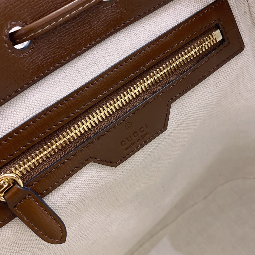 gg Backpack With Interlocking G Brown For Women, Women’s Bags 11.8in/30cm gg 