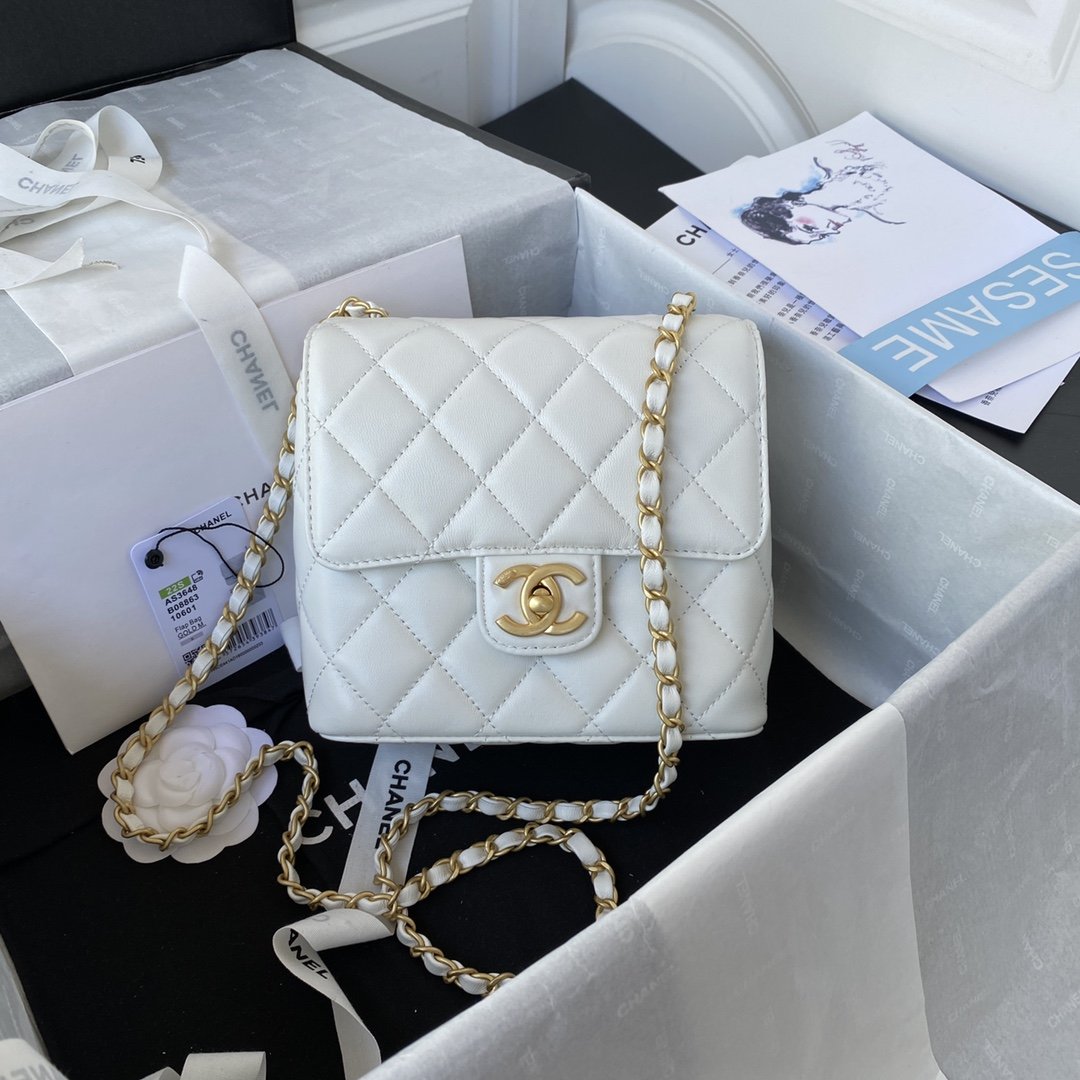 ChanelMini Flap Bag White For Women, Women’s Bags 6.7in/17cm