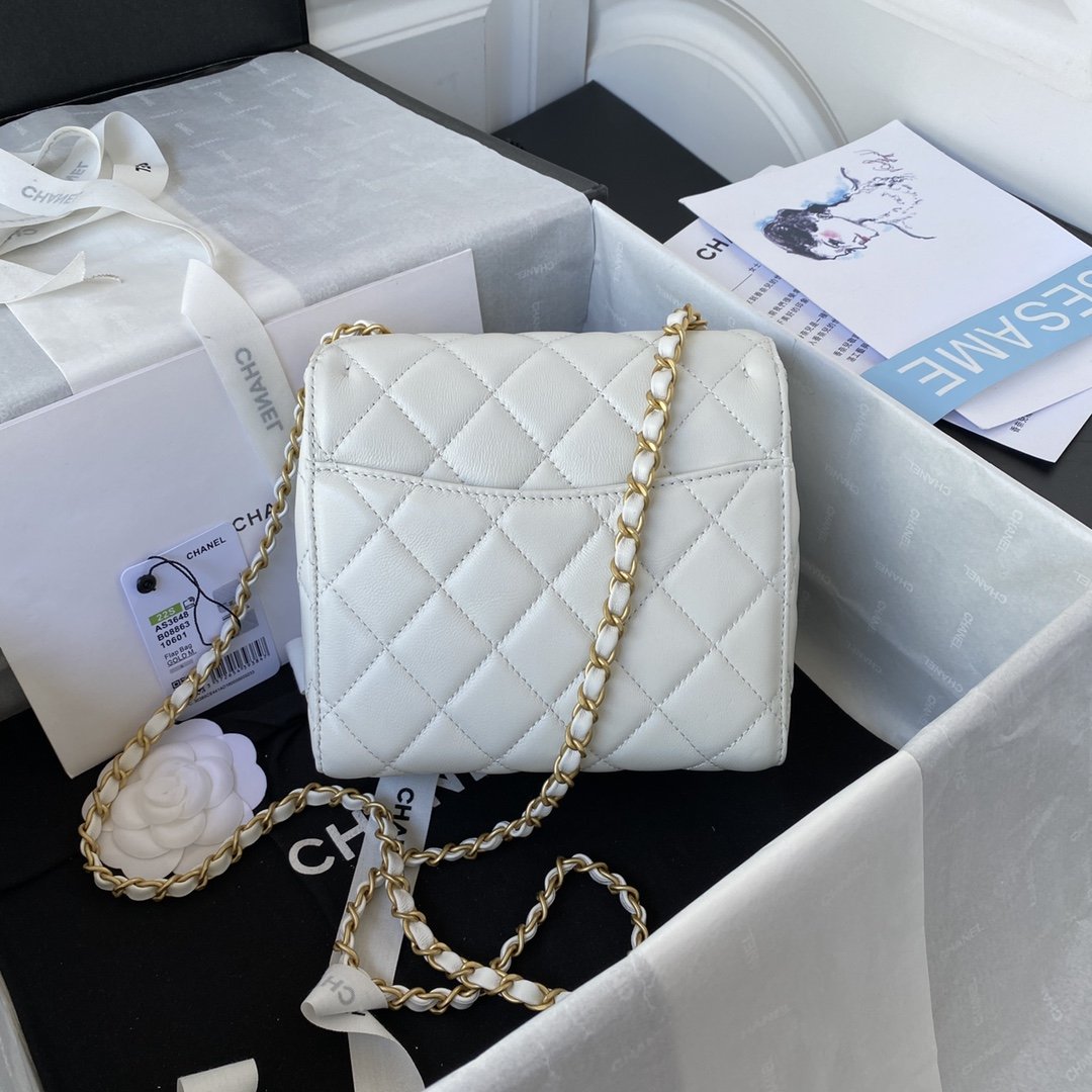 ChanelMini Flap Bag White For Women, Women’s Bags 6.7in/17cm