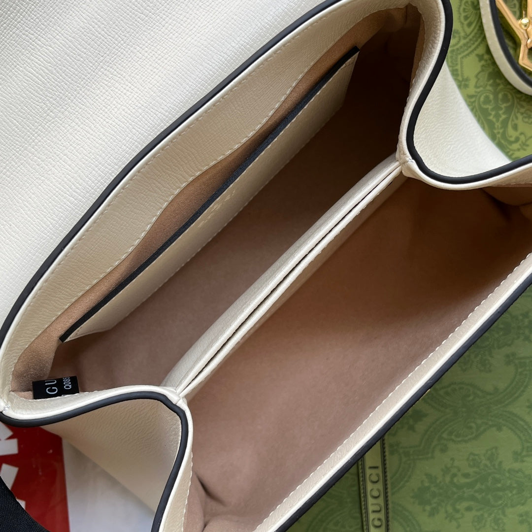 gg Ophidia gg Horsebit 1955 Mini Bag White And Beige For Women, Women’s Bags 8.6in/22cm gg