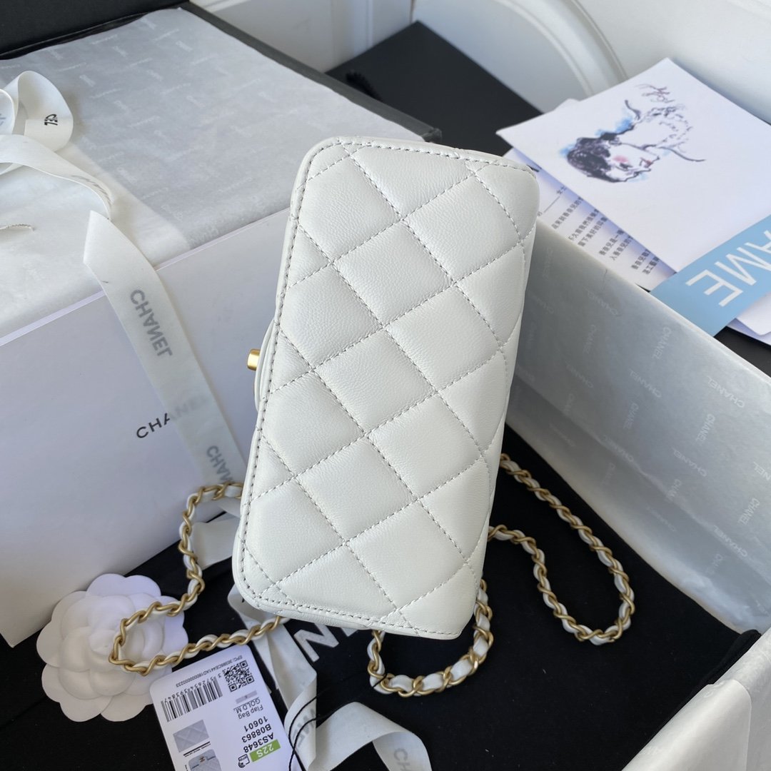 ChanelMini Flap Bag White For Women, Women’s Bags 6.7in/17cm