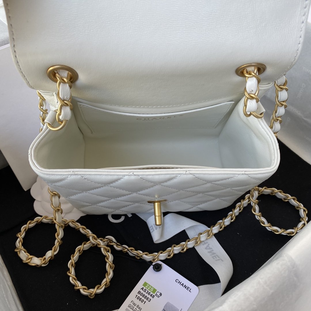 ChanelMini Flap Bag White For Women, Women’s Bags 6.7in/17cm