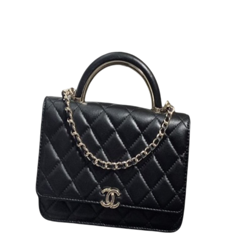 CHL HAND-HELD OBLIQUE CROSS BAG BLACK 6.7IN/19CM