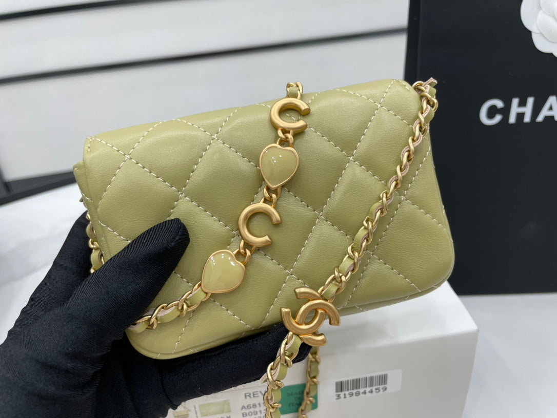 ChanelMini Flap Bag Green For Women, Women’s Bags 7.5in/19cm