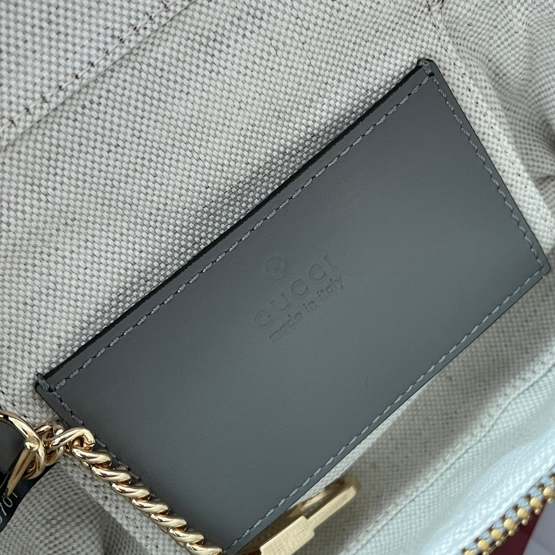 gg Quilted gg Mini Handbag Gray For Women, Women’s Bags 6.3in/16cm gg 723770 UM8IG 1275
