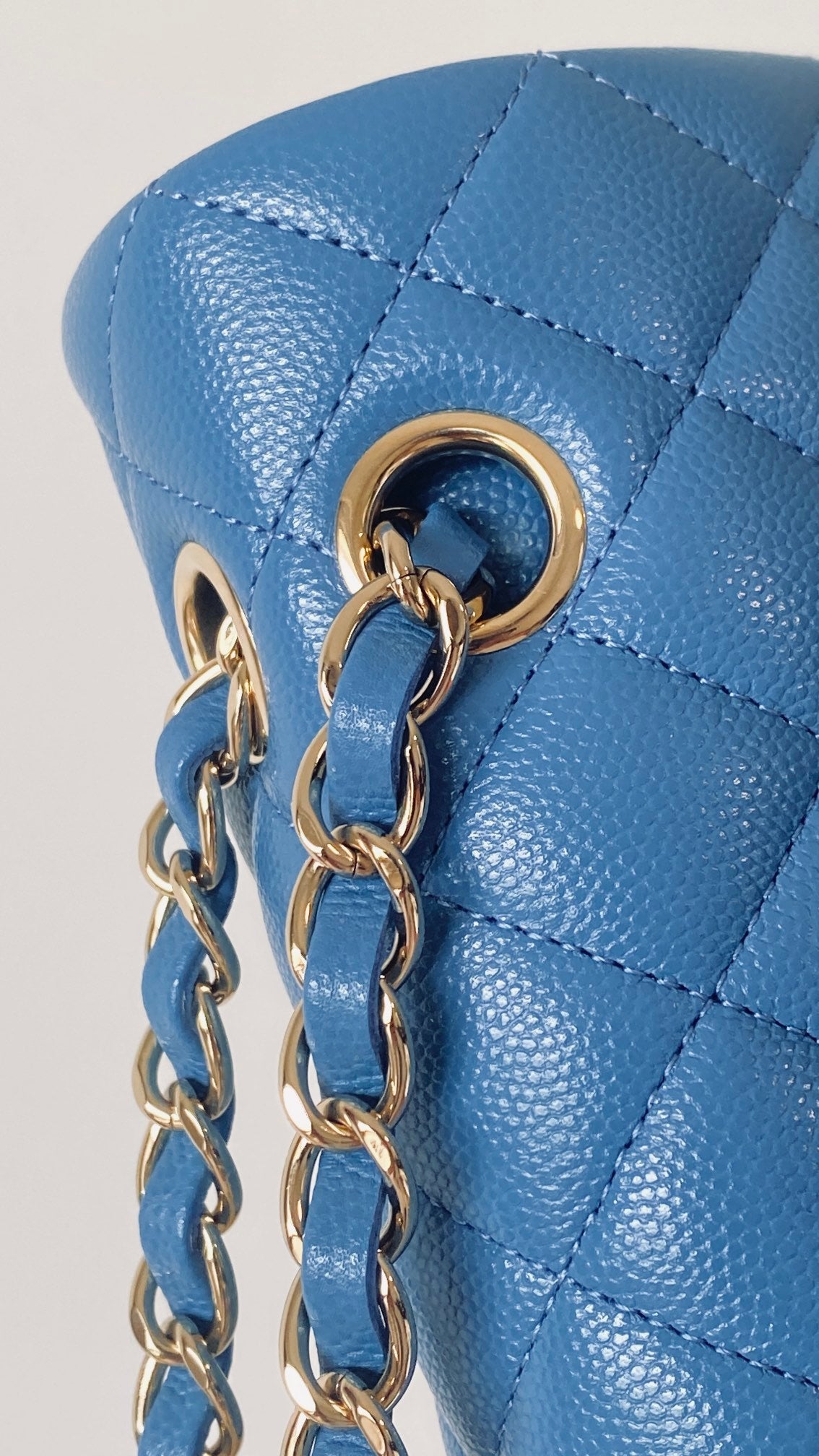 ChanelSmall Classic Handbag Blue For Women, Women’s Bags 9.1in/23cm