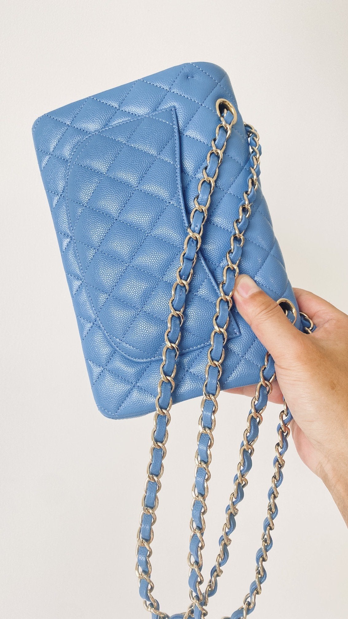 ChanelSmall Classic Handbag Blue For Women, Women’s Bags 9.1in/23cm