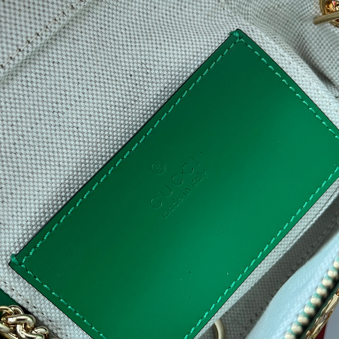 gg Quilted gg Mini Handbag Green For Women, Women’s Bags 6.3in/16cm gg 723770 UM8IG 3219