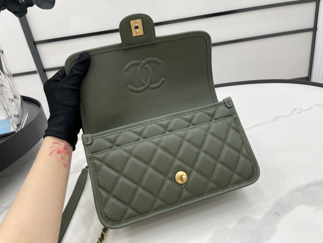 CHL AS3653 22K Bag Dark Green For Women, Women’s Bags 9.8in/25cm