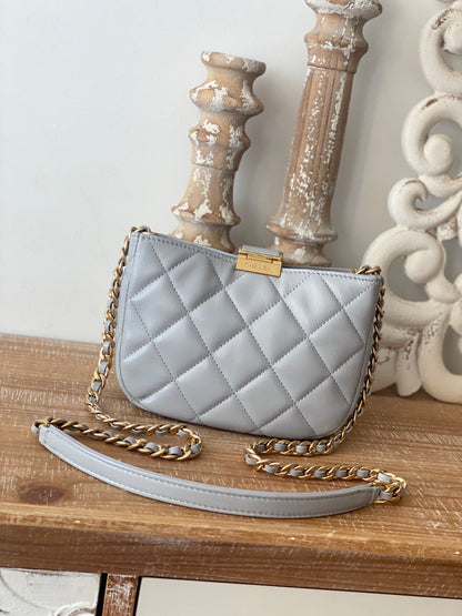 ChanelSmall Hobo Bag Gold Hardware Grey For Women, Women’s Handbags, Shoulder Bags 7.5in/19cm