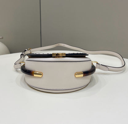 FI Moonlight Saddle White Bag For Woman 19cm/7.5in