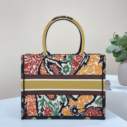 DI Medium Book Tote Yellow Multicolor , For Women, Women’s Handbags 14in/36cm CD