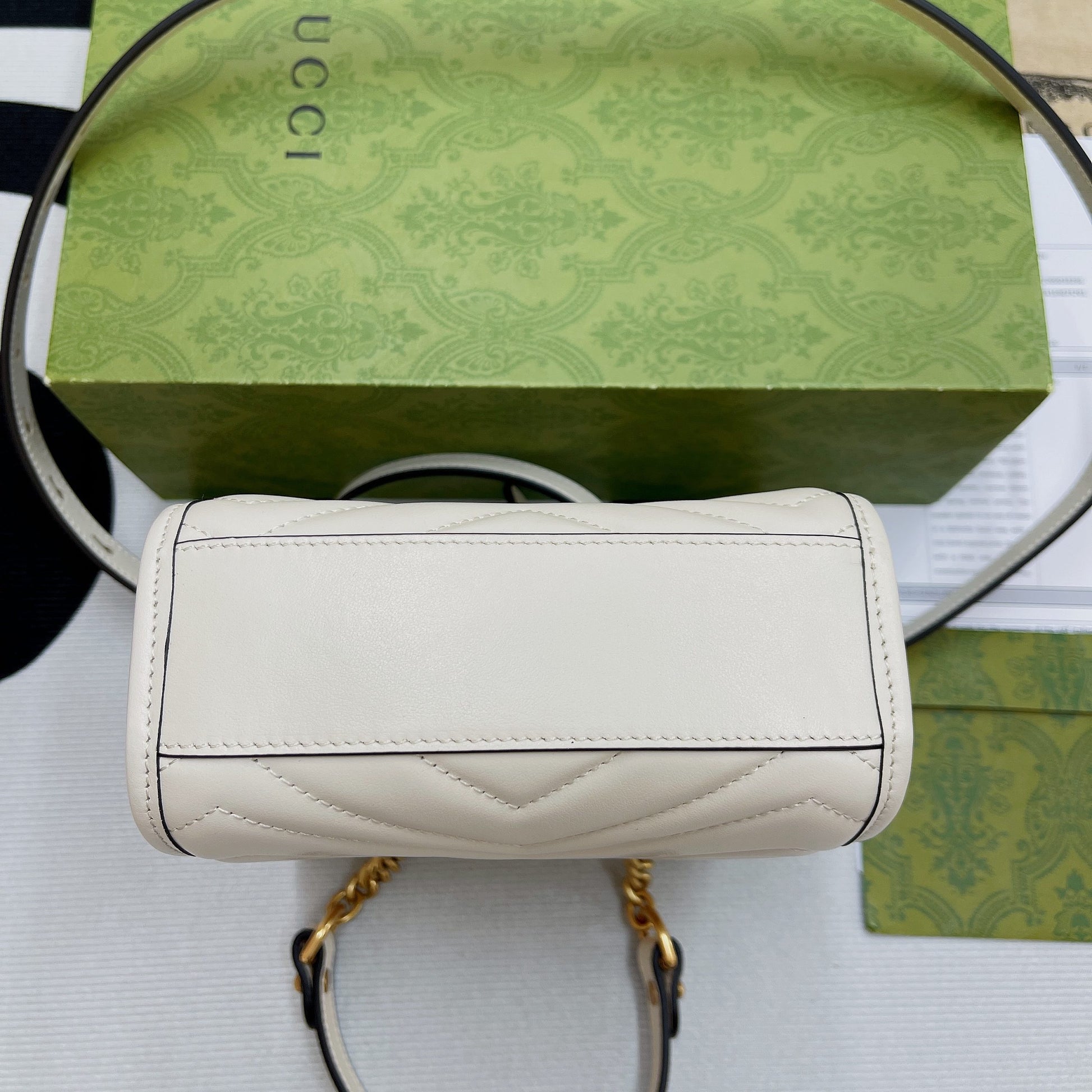 gg Marmont Matelasse Mini Bag White For Women, Women&#8217;s Bags 7.5in/19cm gg ‎696123 DTDHT 9022