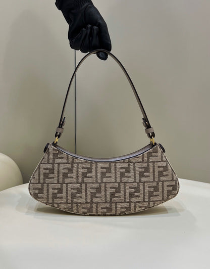FI O’Lock Swing Dove Gray Tapestry Fabric Bag For Woman 32cm/12in