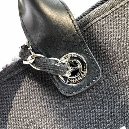 Chanel Deauville Tote Canvas Bag Black For Women, Women&#8217;s Handbags, Shoulder Bags 15in/38cm A66941