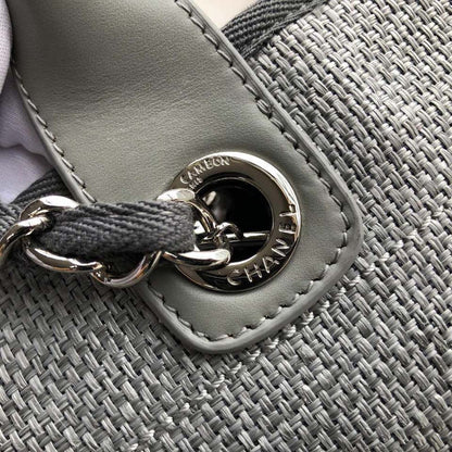 ChanelSmall Shopping Bag Silver Hardware Grey For Women, Women’s Handbags, Shoulder Bags 15.2in/39cm AS3257