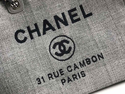 ChanelSmall Shopping Bag Silver Hardware Grey For Women, Women’s Handbags, Shoulder Bags 15.2in/39cm AS3257
