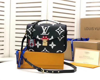 LV LV Crafty Pochette Metis Monogram Empreinte Black For Women, Women’s Handbags, Shoulder And Crossbody Bags 9.8in/25cm LV M45385