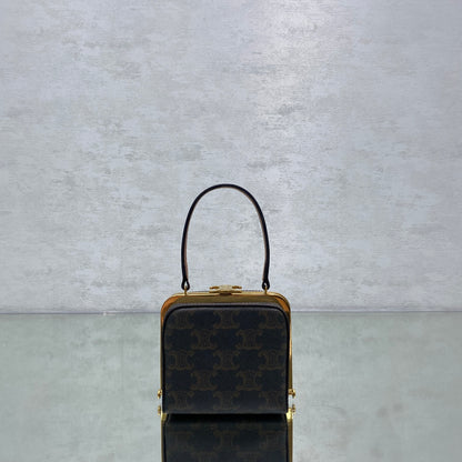 CE Triomphe Minaudiere In Triomphe Canvas Brown For Women 4in/10cm