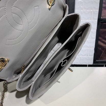 ChanelTrendy ChanelMaxi Top Handle Bag Grey For Women 9.8in/25cm