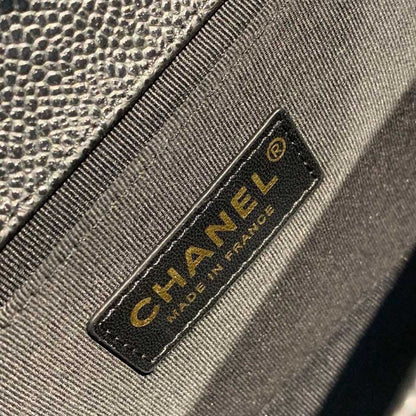 CHL Boy Handbag Gold Toned Hardware Black For Women, Women&#8217;s Bags, Shoulder And Crossbody Bags 9.8in/25cm A67086