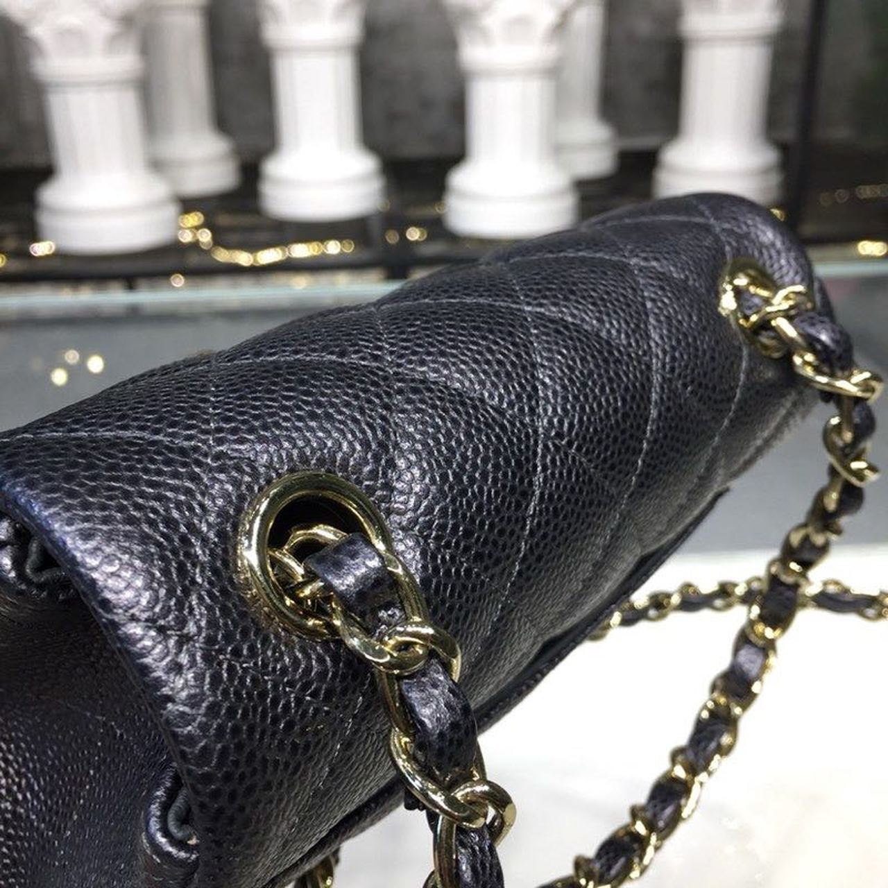 ChanelMini Flap Bag Caviar Black For Women, Women&#8217;s Bags, Shoulder And Crossbody Bags 6.7in/17cm A35200