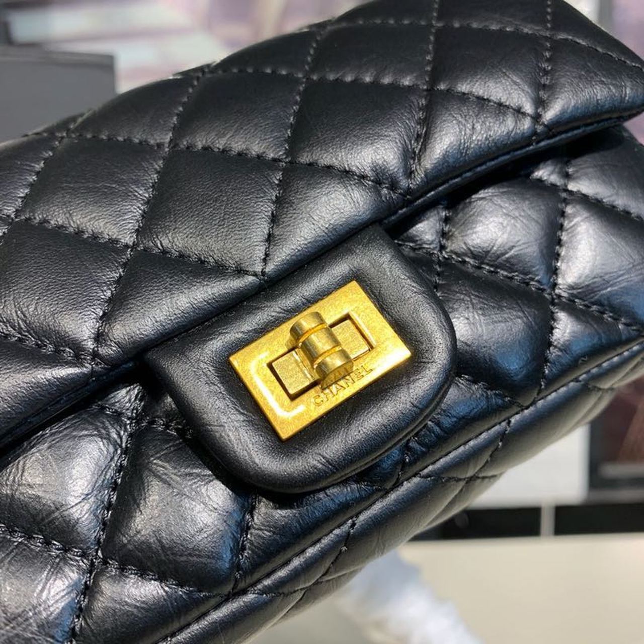 ChanelReissue 2.55 Waist Belt Bag Black For Women, Women’s Bags, Shoulder And Crossbody Bags 6.7in/17cm