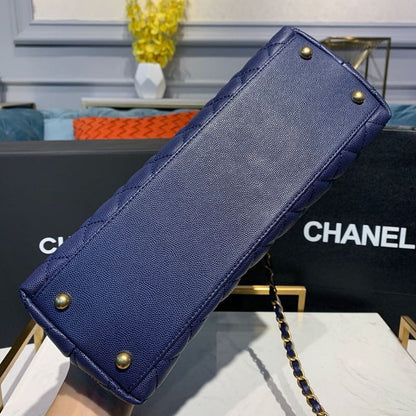 ChanelLarge Flap Bag With Top Handle Blue For Women, Women&#8217;s Handbags, Shoulder And Crossbody Bags 11in/28cm A92991