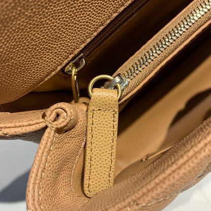 ChanelLarge Flap Bag With Top Handle Light Brown For Women, Women&#8217;s Handbags, Shoulder And Crossbody Bags 11in/28cm A92991