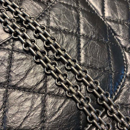 CHL 2.55 Handbag Silver Hardware Black For Women, Women&#8217;s Bags, Shoulder And Crossbody 11in/28cm A37586