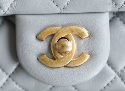 ChanelMini Flap Bag With ChanelBall On Strap Grey For Women, Women&#8217;s Handbags, Shoulder And Crossbody Bags 6.7in/17cm AS1786