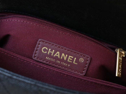Chanel Coco With Top Handle Bag Gold Toned Hardware Black For Women 9.4in/24cm