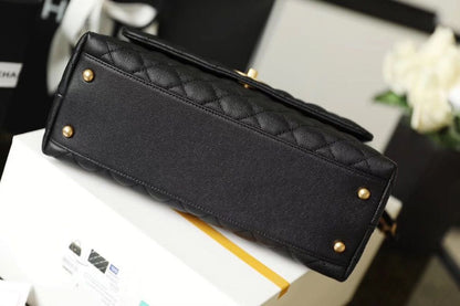 ChanelHandbag With Top Handle Black For Women 11in/28cm