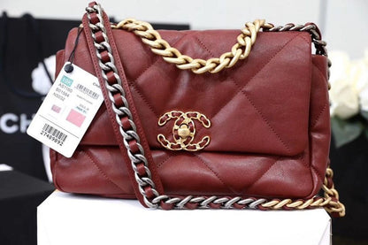 CHL 19 Handbag 26cm Bordeaux For Women AS1160