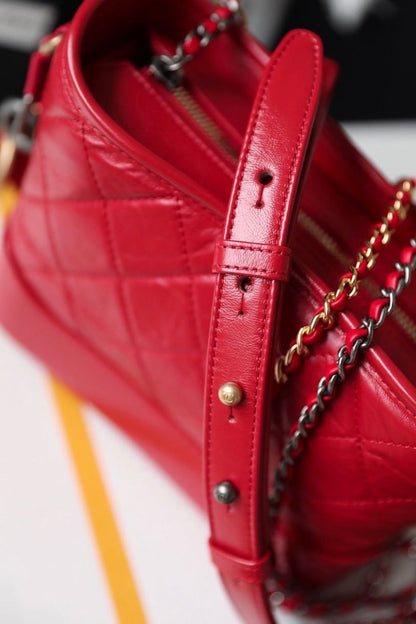 ChanelGabrielle Small Hobo Bag Red For Women 7.8in/20cm A91810