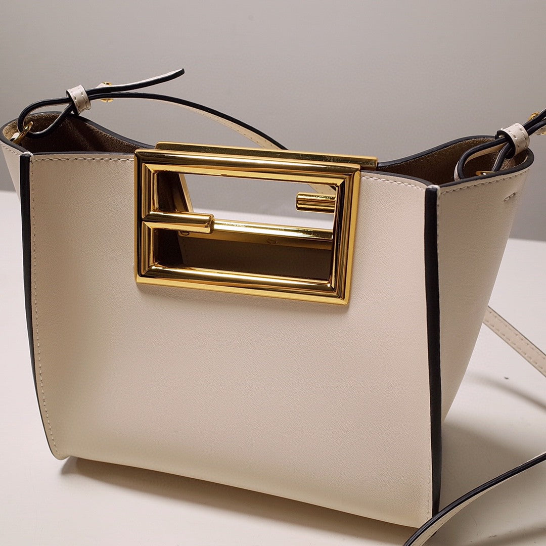 FI Way Small White Bag For Woman 17.5cm/7in