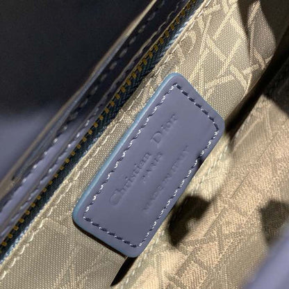 DI Mini Lady Bag with Chain Silver Hardware Spring/Summer Collection, Deep Blue, For Women Women’s Handbags, 18cm CD
