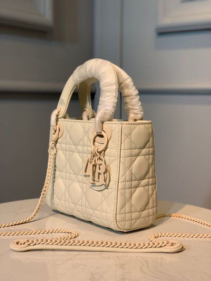 DI Mini Lady Bag Ivory For Women 6.5in/17cm CD M0505SLOI