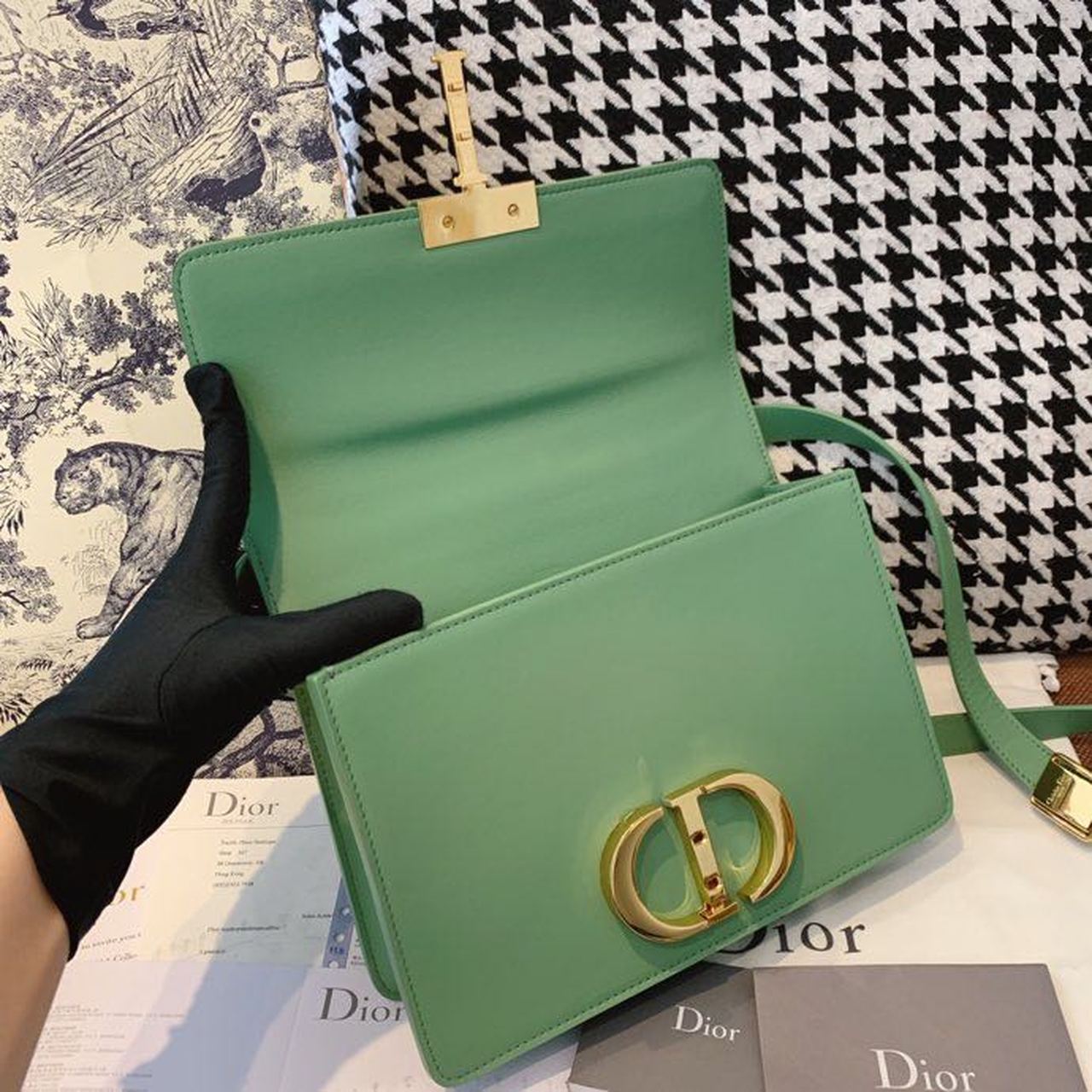DI Medium 30 Montaigne Bag Deep Mint Green Box For Women 24cm/9in CD