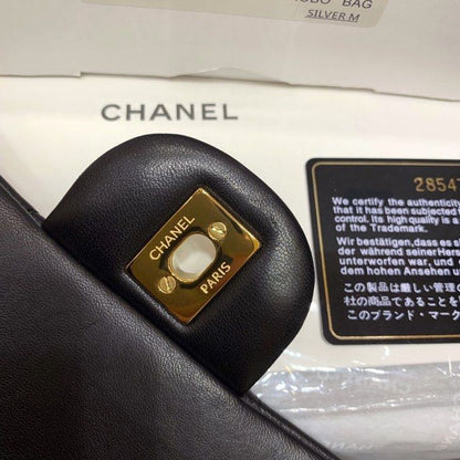 CHL Classic Flap Bag Gold Toned Hardware Black For Women, Women&#8217;s Bags, Shoulder And Crossbody Bags 7.8in/20cm A01116
